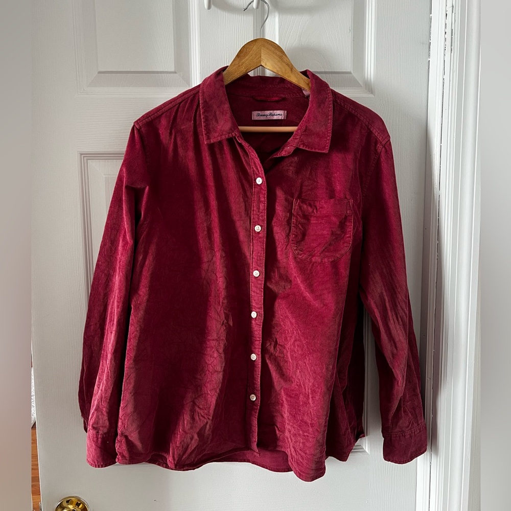 Vintage Tommy Bahama button down in Red - Women’s XL
